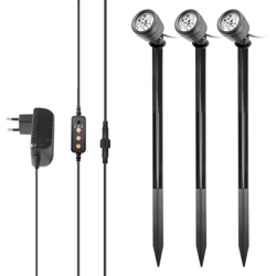 4LEDs RGB prato luce paesaggio plug-in luce uno per tre con telecomando / filo di controllo precio