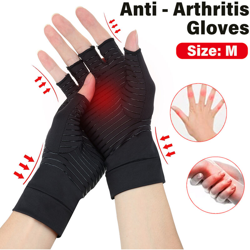 Guanti per artrite a compressione senza dita a mezze dita Supporto per il polso Antidolorifico alle articolazioni (misura tipo CM) en oferta