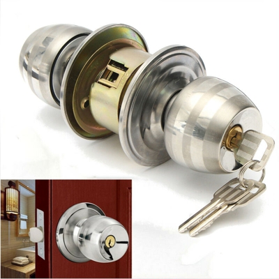 Cilindro della serratura Hasp Manopole per porta rotonde in acciaio inossidabile Maniglia Armadio con anima in rame / Cassetto / Porta con lucchetto