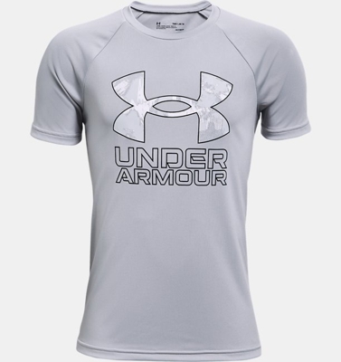 Maglia a manica corta UA Tech™ Hybrid Print Fill da ragazzo