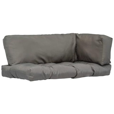 Cuscini Per Pallet 3 Pz Grigi In Poliestere