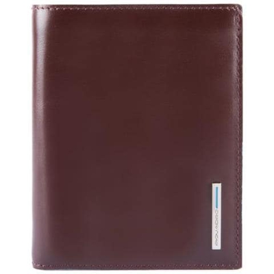 Portafoglio Uomo Blue Square Portafoglio Uomo Verticale In Pelle Mogano Pu4824b2r / mo