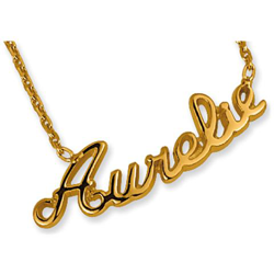 40 o 50 cm - oro collana 'prénom découpé' oro placcato - [ m1606] precio