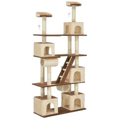 Albero Per Gatti Con Tiragraffi In Sisal Beige 225 Cm