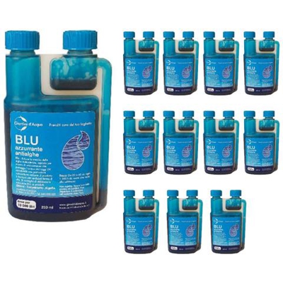 Multipack Da 12 Pz Azzurrante Antialghe Per Laghetto E Piscina Effetto Acqua Blu Litri 120.000