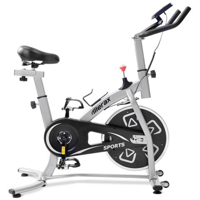 Bicicletta Spinning Cyclette Indoor Con Volantino Di Inerzia Resistenza Regolabile, Bici Da Fitness Ergonomica, Ruote Di Trasporto, Salvaspazio