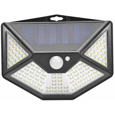 Lampada da parete con sensore grandangolare a 112 luci solare a cinque lati Lampada da parete con sensore grandangolare a quattro modalit