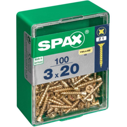 Lotto 100 Viti A Testa Svasata In Acciaio Pozidriv Testa, Raggio ?3 Mm X Mm L.20 - Spax precio