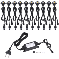 Luce da ponte a LED 10PCS montata SMD 5050 bianco caldo 4W 100LM IP67 custodia nera impermeabile en oferta