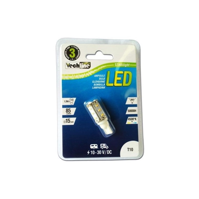 Lampadina Led T10 12V 24V Camper Camion 4500K