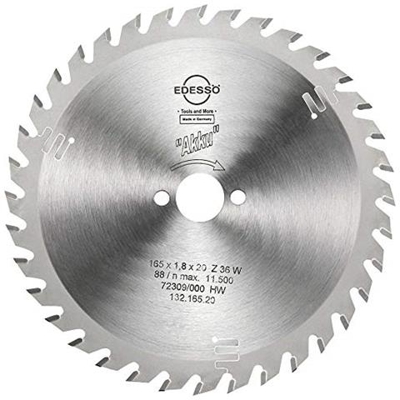 13216520 Lama Come Sega Circolare Hm Professionale Batteria Della Piu Dente H, Z = 36 W, 165 X 1,8 / 1,2 X 20 Mm, Argento