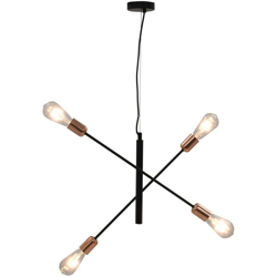 Lampada da Soffitto con Lampadine 2 W Nero e Rame E27 - Nero - Youthup en oferta