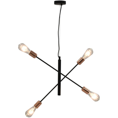 Lampada da Soffitto con Lampadine 2 W Nero e Rame E27 - Nero - Youthup