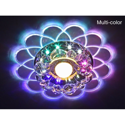 Lotus plafoniera 5W LED SMD 5730 Lampadario Cristallo camera da letto da ingresso multicolore