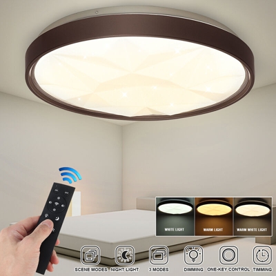 Plafoniera dimmerabile 3 modalità di illuminazione Lampada a LED da 50 cm con telecomando a infrarossi a filo 2.4G