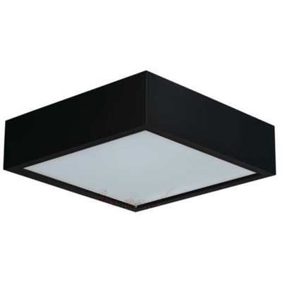 plafoniera legno 2 luci 220-240 volt 305 mm CE E27 IP20 interno nero quadrato kan 29050