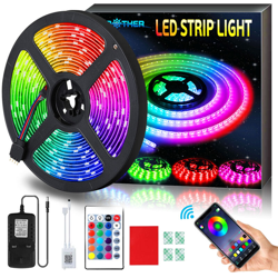 Drillpro - Barra luminosa a bordo nudo AMBOTHER 5m Bluetooth RGB con anello a vite Alimentatore per telecomando a 24 tasti con protezione da precio