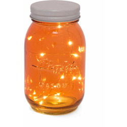 Luce decorativa in barattolo 15 LED, colore arancio en oferta