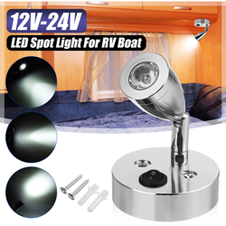 Insma - Lampada da parete da comodino a luce spot da lettura a LED da interno 12-24V per camper Caravan Boat White 6000k características