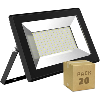 Ledkia - Pack Faretto Proiettore LED Solid 100W (20 Un.) Bianco Caldo 3000K