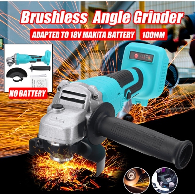 Smerigliatrice angolare a percussione senza spazzole senza batteria da 100 mm senza batteria per batteria Makita 18V