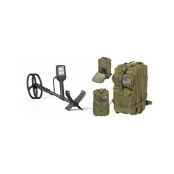 Quest x5 metal detector piastra 9 x 5 + copri piastra + zaino militare verde en oferta