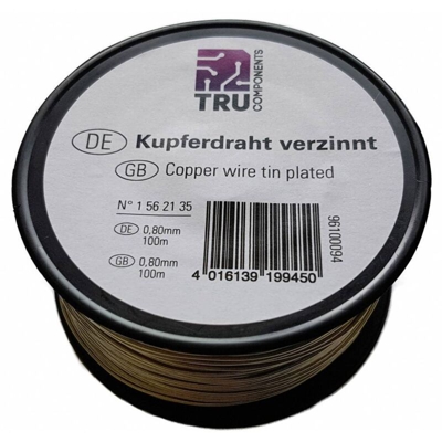 TRU COMPONENTS Filo in rame Diametro (senza isolante): 1 mm 50 m