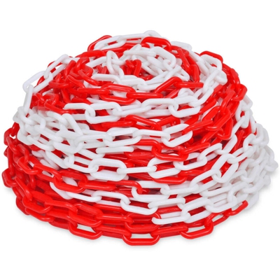 YOUTHUP Catena di Sicurezza Traffico 30 m in Plastica Rosso e Bianco