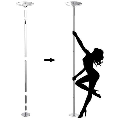 Steel Pole For Dancers Dance Pole Argento Rotonda Barra Di Estensione Materiale: Acciaio