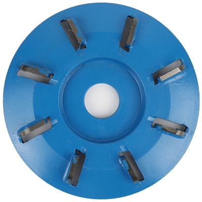 Turbina a otto denti in materiale carburo con pale blu