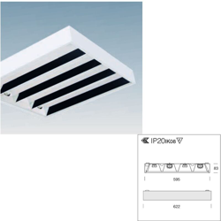 Disano Illuminazione 2654Flc4X55Bi 125742 Plafoniera Evoluzione 2654 Fluorescente 4X55W 2G11 Lampade Non Incluse precio