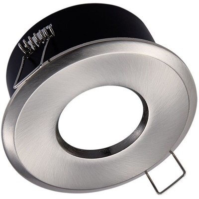Supporto faretto LED waterproof IP65 fisso tondo BBC Brushed Steel
