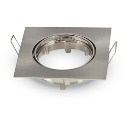 AGS - D82 Supporto per faretto LED quadrato orientabile in nichel satinato precio
