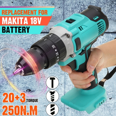 Insma - Trapano elettrico a batteria 350N.m per batteria Makita 18V (batteria non inclusa)