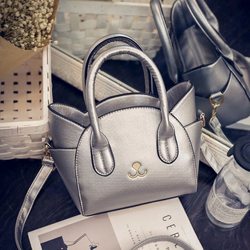Drillpro - Borsa a tracolla a mano Borsa a tracolla in pelle PU Cat Pocket Pouch Girl WomanSilver en oferta