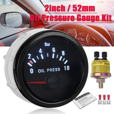 Display a LED digitale con kit manometro olio da 52 mm con sensore