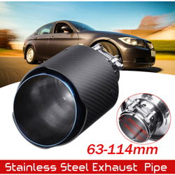 Tubo terminale di scarico posteriore da 63-114 mm universale opaco en oferta