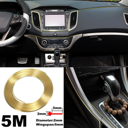 Strisce flessibili per rivestimento auto 5M fai-da-te striscia adesiva per modanatura oro características