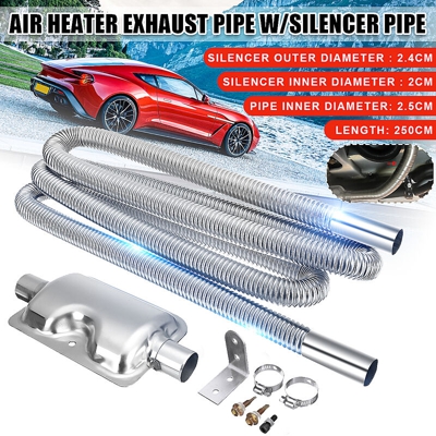 Kit Silenziatore Tubo Di Scarico 250cm Per Riscaldatore Da Parcheggio Diesel