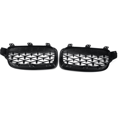 Griglia cromata con griglia diamantata per BMW Serie 3 F30 F31 F35 F80 Berlina Touring Estate 11-19