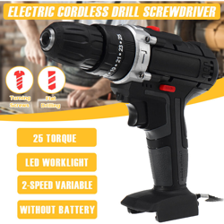 Drillpro - Trapano avvitatore a batteria elettrico 80W 220V 120nm Cacciavite LED a 2 velocità [senza batteria] características