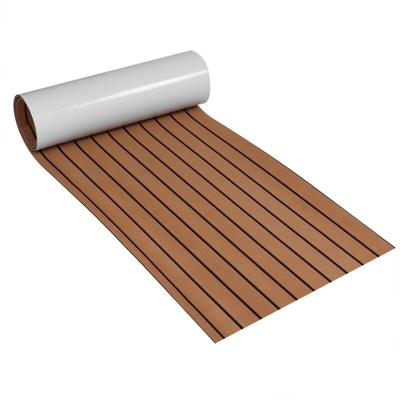 Schiuma autoadesiva 240X60X5mm marrone del pavimento della stuoia dello yacht della piattaforma della barca di EVA