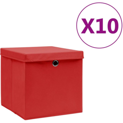 Contenitori con Coperchio 10 pz 28x28x28 cm Rosso - Rosso - Youthup características