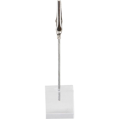 Set 6 porta targhette con base a cubo e clip