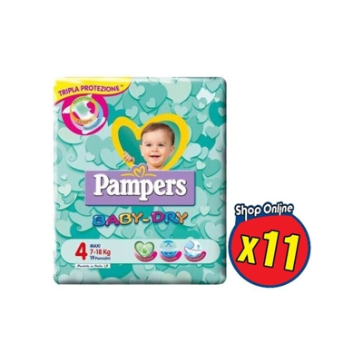 209 PANNOLINI BABY DRY 4 MAXI 7-18 KG - Pampers