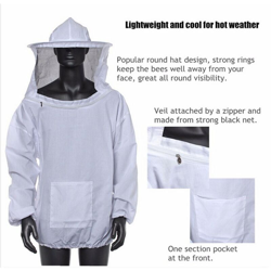 Tuta da camicia con protezione anti-api + velo di sicurezza bianco características