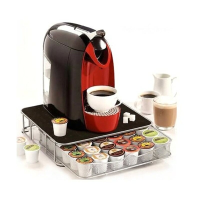 Contenitore Porta Capsule Caffe Dispenser Metallo Cialde 30 A 60 Posti Coffee