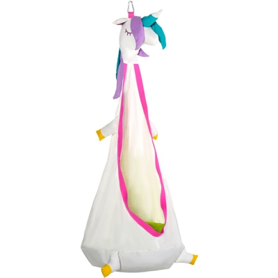 Sedia Sospesa per Bambini a Forma di Unicorno per Interno ed Esterno - Outsunny