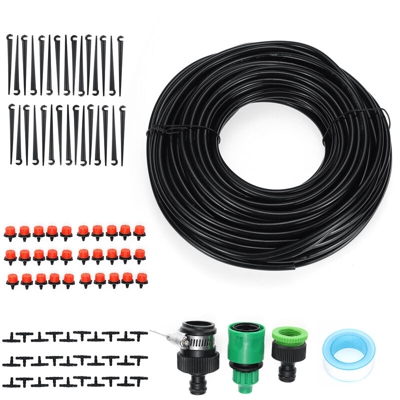Kit automatico di irrigazione a goccia per giardino, serra, prato 25M