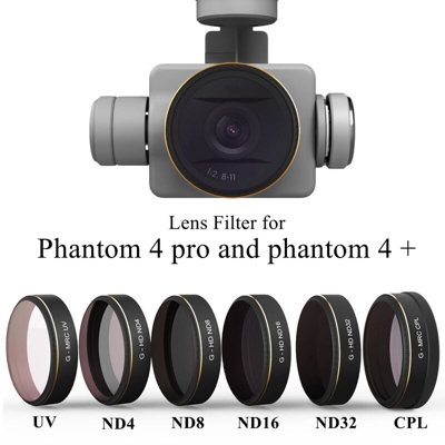 6x Lens Filter Camera UV + ND4 + ND8 + ND16 + ND32 + CPL per DJI phantom 4 Pro Drone